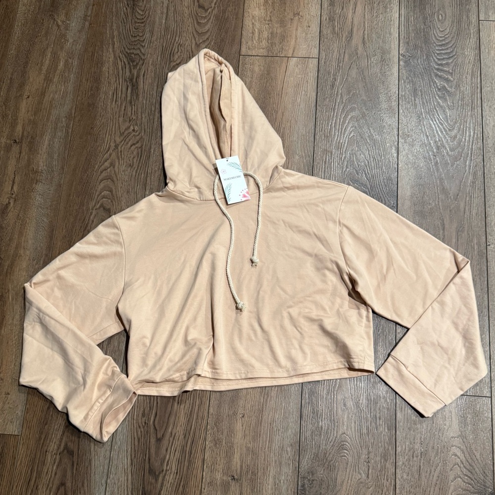 MakeMeChic Women's Cropped Hoodie Casual Workout Crop Sweatshirt Tops